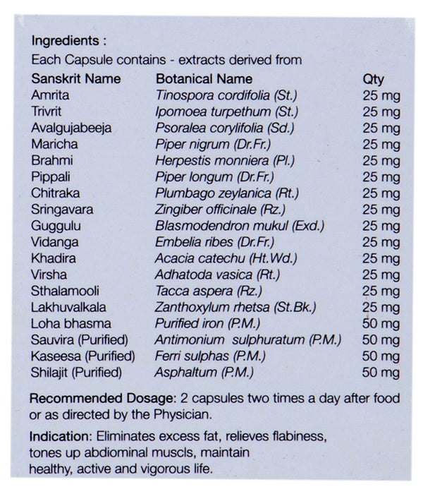 Safe & Effective Ayurvedic Weight Loss Capsules - Naturally Supports Fat Reduction - Kairali Ayurvedic Products Private Limited