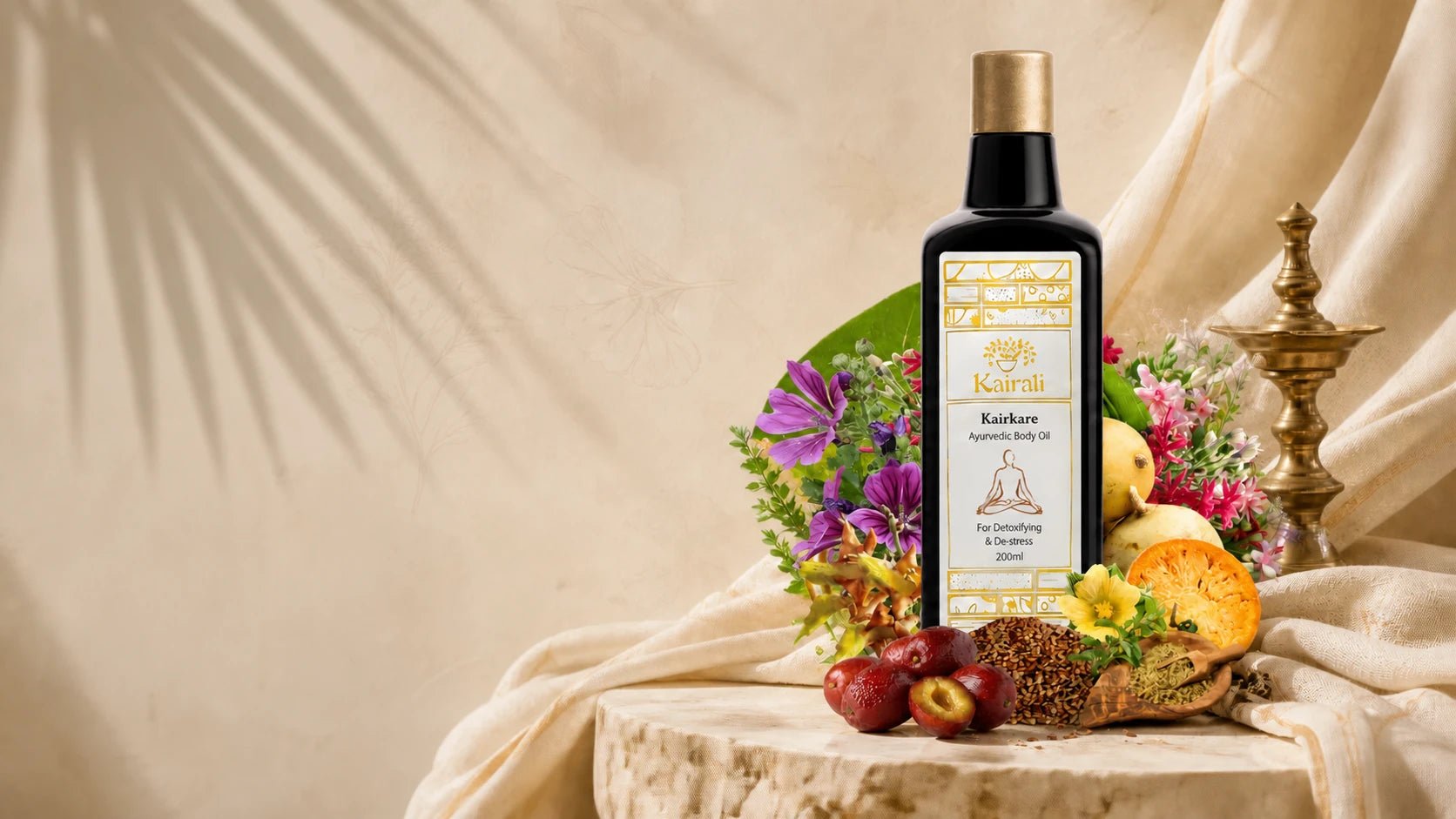 Shop Kairkare Ayurvedic Body Massage Oil, 200 ml